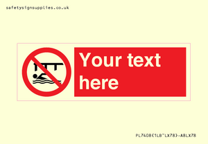 Custom Do not swim in the vicinity of piers